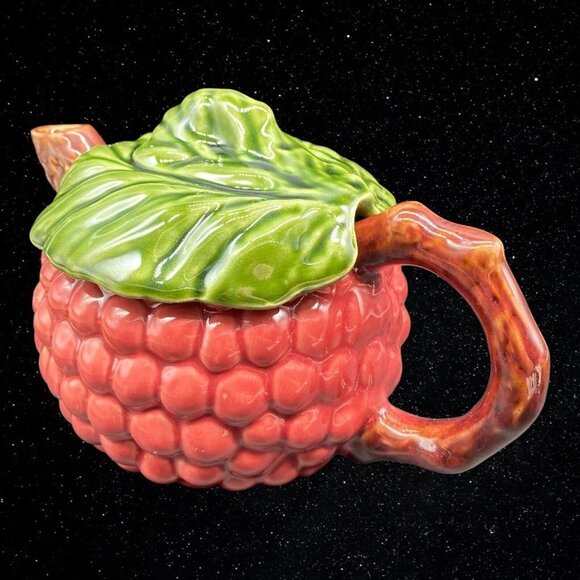 Jay Willfred Pottery Andrea By Sadek Grape Ceramic Teapot Portugal Majolica - Picture 5 of 11